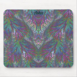 Alfombrilla De Ratón ASHA ~ Zany Shades Aqua Plata rosa verde