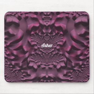 Alfombrilla De Ratón ASHER ~ 3D Almohadilla de ratón rosa y púrpura