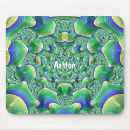 Alfombrilla De Ratón ASHTON ~ Zany Green, Yellow and Blue