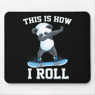 Alfombrilla De Ratón Así Es Como Giro La Nieve Panda Snowboard