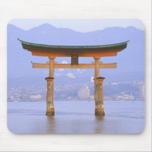 Alfombrilla De Ratón Asia, Japón, Hiroshima. Mivaiima. Puerta Torii