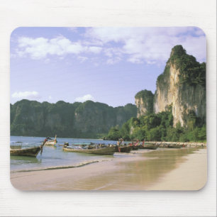 Alfombrilla De Ratón Asia, Tailandia, Krabi. Playa West Railay, larga