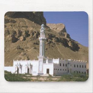 Alfombrilla De Ratón Asia, Yemen, Tarim. Mezquita blanca.