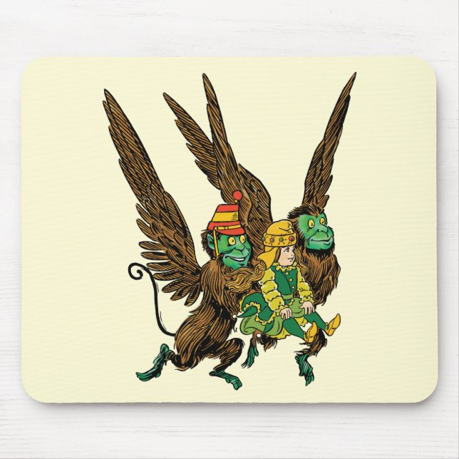 Alfombrilla De Ratón Asistente de cosecha de oro, dorothy, monos volado (Frente)