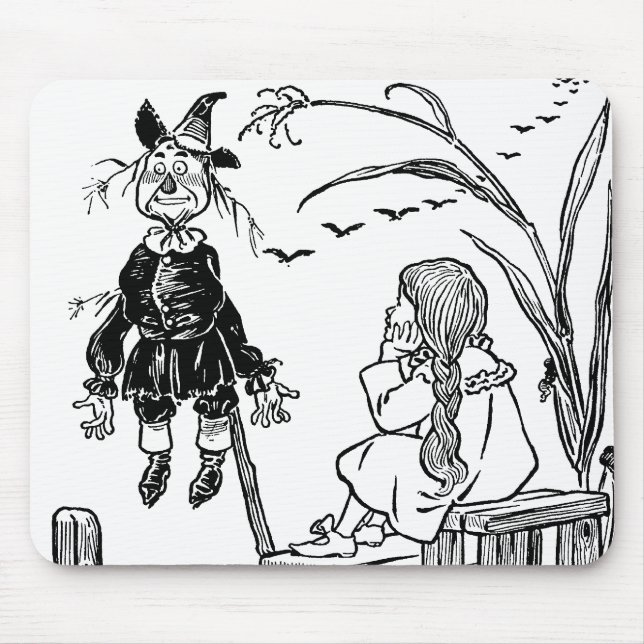 Alfombrilla De Ratón Asistente de cosecha de Oz, Dorothy Toto Meet Scar (Frente)