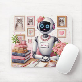 Alfombrilla De Ratón Asistente de Robot de IA Grace Tech Femenina