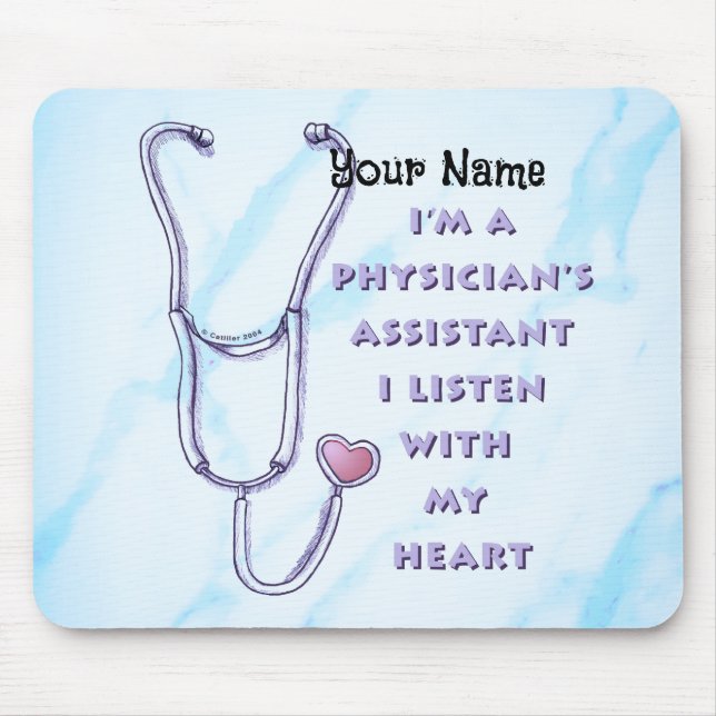 Alfombrilla De Ratón Asistente Médico Corazón (Frente)