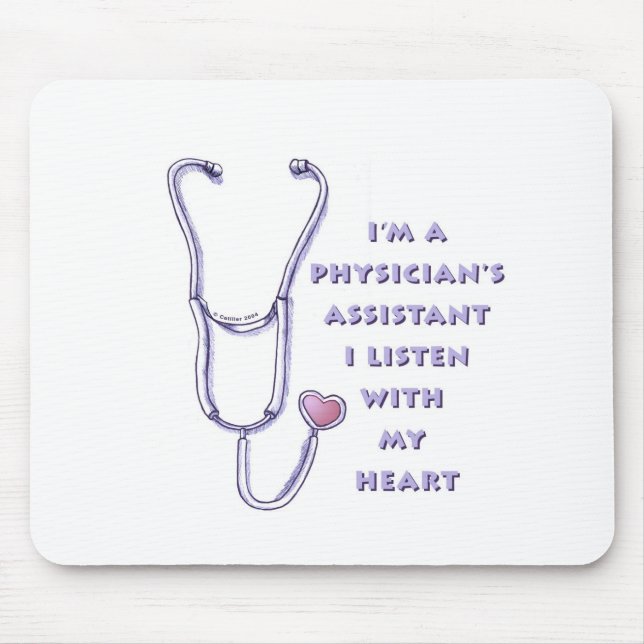 Alfombrilla De Ratón Asistente Médico Corazón (Frente)