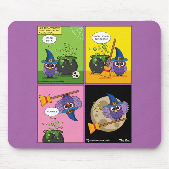 Alfombrilla De Ratón Asistente para aprendices - Cómic de limpieza (Frente)