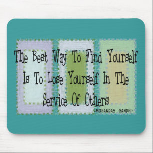 Alfombrilla De Ratón Asistente social (cita de Mahandas Gandhi)