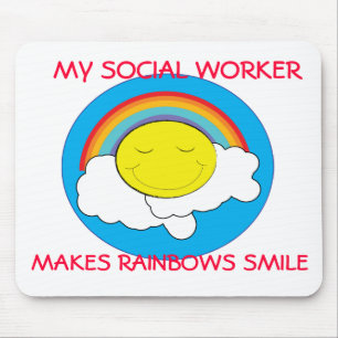 Alfombrilla De Ratón Asistente social feliz Mousepad