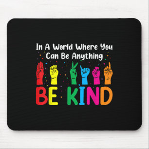 Alfombrilla De Ratón Asl Be Kind Women Men, Autism Awareness Boy