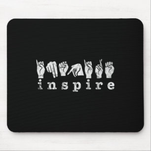 Alfombrilla De Ratón ASL: Concienciación sorda en idioma Rótulo america