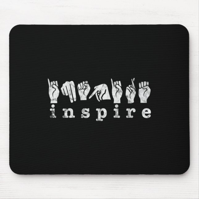 Alfombrilla De Ratón ASL: Concienciación sorda en idioma Rótulo america (Frente)