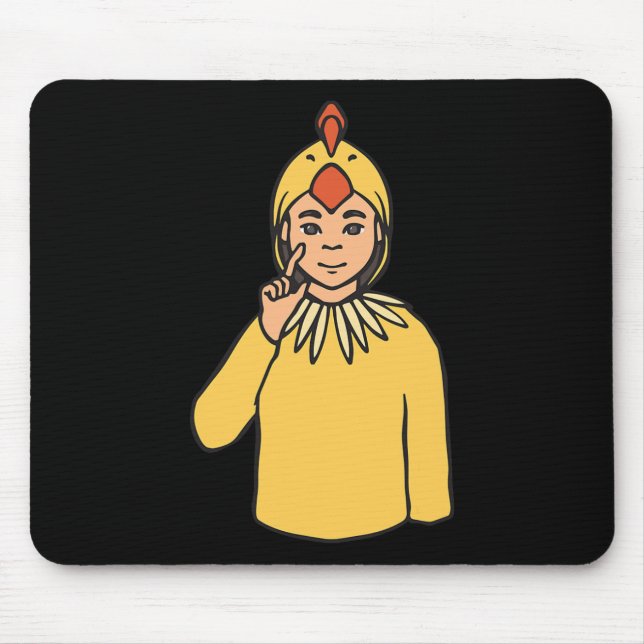 Alfombrilla De Ratón Asl Hand Gesture Deaf Hearing Loss Awareness Boy (Frente)