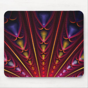 Alfombrilla De Ratón Asombrosa fractal negro amarillo rosado