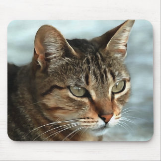 Alfombrilla De Ratón Asombroso retrato artístico del gato de Tabby