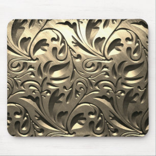 Alfombrilla De Ratón Aspecto metalizado elegante dorado abstracto