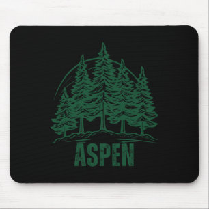 Alfombrilla De Ratón Aspen Colorado Montañas Esquí Pino Árbol Exterior