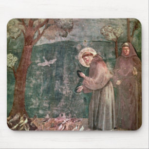 Alfombrilla De Ratón Assisi, St Francis y los pájaros