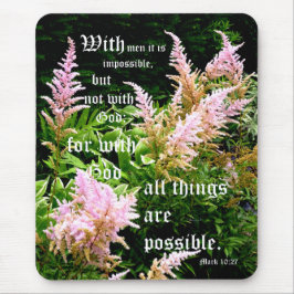 Alfombrilla De Ratón Astilbe with Mark 10:27