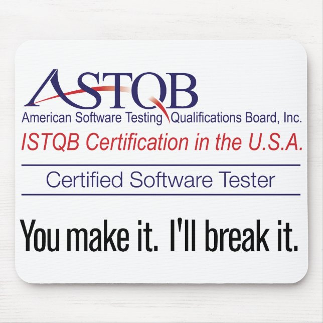Alfombrilla De Ratón ASTQB usted le hace Mousepad (Frente)