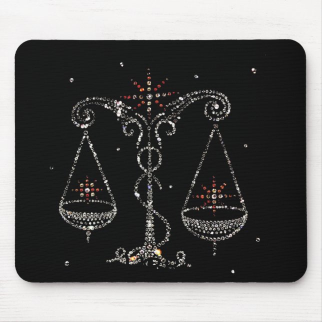Alfombrilla De Ratón Astrología Mousepad del libra (Frente)