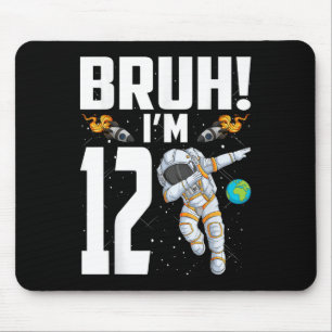 Alfombrilla De Ratón Astronauta de cumpleaños número 12 Bruh