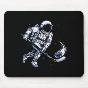 Alfombrilla De Ratón Astronauta de Hockey Espacial Jugando en Gravedad