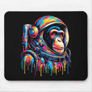 Alfombrilla De Ratón Astronauta de pintura colorida Chimpanzee