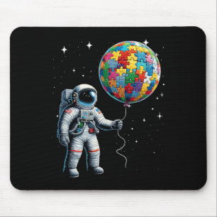 Alfombrilla De Ratón Astronauta del autismo sostiene el autismo del pla