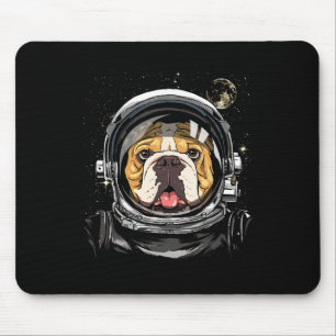 Alfombrilla De Ratón Astronauta Espacial Galaxia Astronomía Bulldog Ame