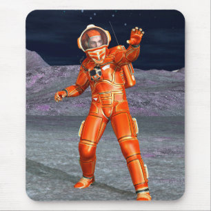 Alfombrilla De Ratón Astronauta Explorador de Marte en Planeta Alien