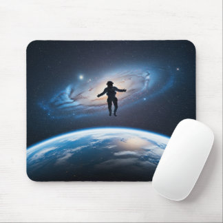 Alfombrilla De Ratón Astronauta Flota Vista Tierra Galaxia Espacio