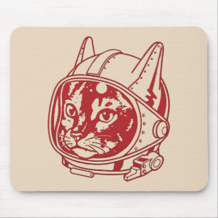 Alfombrilla De Ratón astronauta gato vintage    