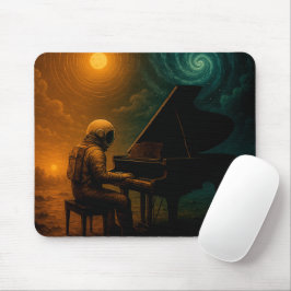 Alfombrilla De Ratón Astronauta juega al piano en realidad dividida - s