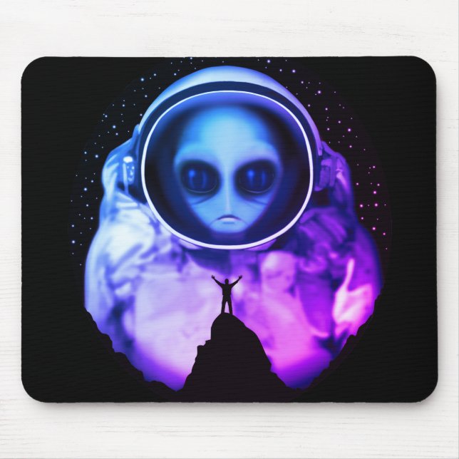 Alfombrilla De Ratón Astronauta retro alienígena (Frente)