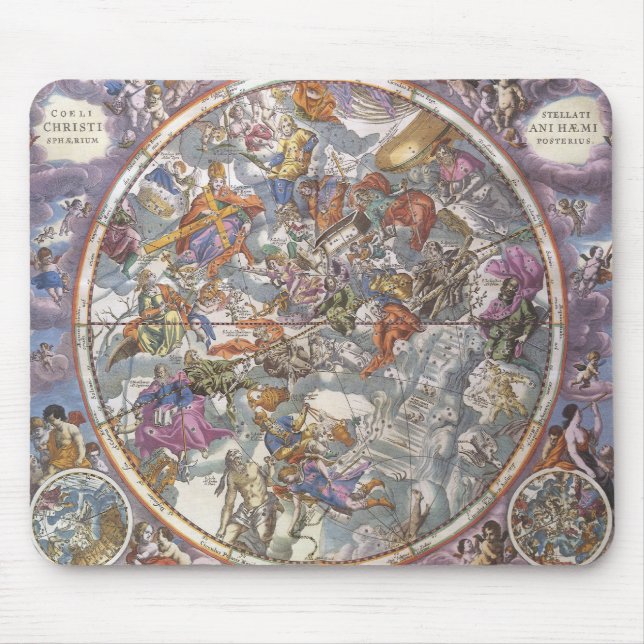 Alfombrilla De Ratón Astronomía de época, Mapa de Constelaciones Cristi (Frente)