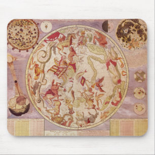 Alfombrilla De Ratón Astronomía Vintage, Mapa Celeste de Carel Allard