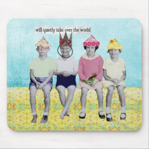 Alfombrilla De Ratón Asuma el control el mundo Mousepad chistoso retro