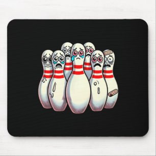 Alfombrilla De Ratón Asustado Bowling Pins Personalizado Fun Bowler me 