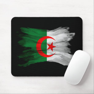 Alfombrilla De Ratón Ataque de pincel de bandera argelina, bandera naci