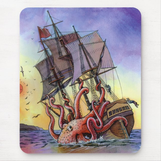 Alfombrilla De Ratón Ataque Mousepad de Kraken (Frente)