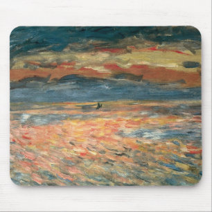 Alfombrilla De Ratón Atardecer en el mar por Pierre Renoir, Bella Artes