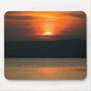 Alfombrilla De Ratón Atardecer Naranja En Neusiedlersee