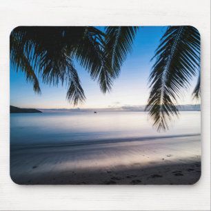 Alfombrilla De Ratón Atardecer paisaje marino tropical, Fiji