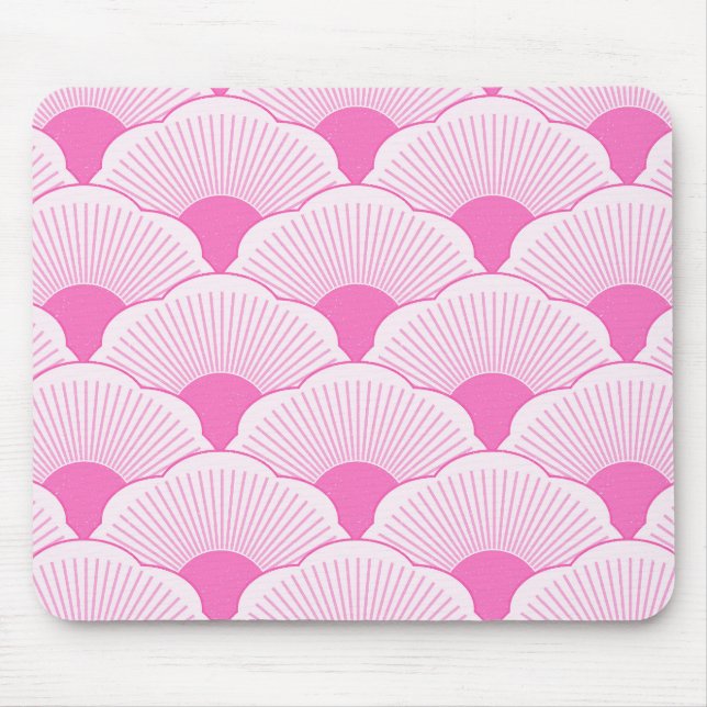 Alfombrilla De Ratón Atardecer, rosa tonal, textura de hormigón (Frente)