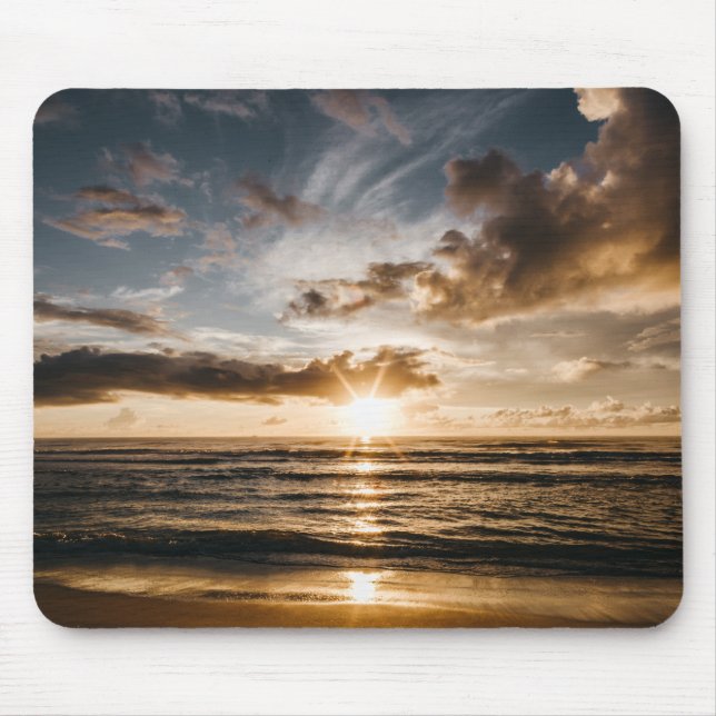 Alfombrilla De Ratón Atardecer sobre el mar (Frente)