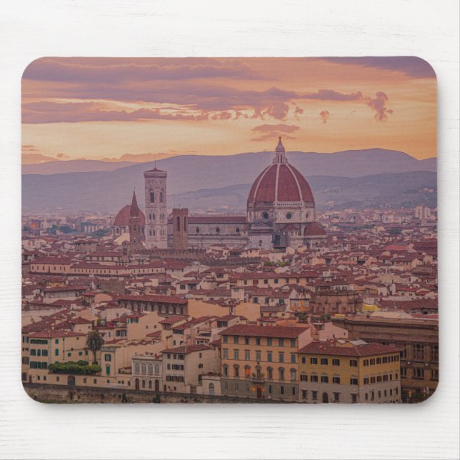 Alfombrilla De Ratón Atardecer sobre Florencia, Italia (Frente)