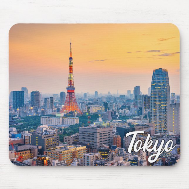 Alfombrilla De Ratón Atardecer sobre Tokio, Japón (Frente)